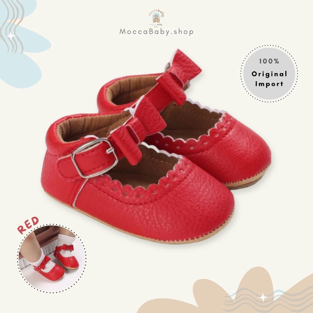 MBSS - PREWALKER Sepatu Anak Bayi Baby Shoes Sandal Casual Anti Slip Bahan Import / RIHANNA RIBBON NEW