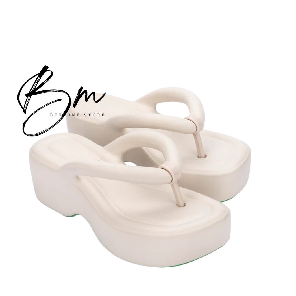 Sandal Slipper Wedges Wanita Import Rubber Jelly Non-Slip Karet Empuk Model Jepit Balance / Alina / Fushin 8211