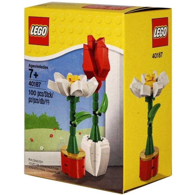 LEGO Seasonal-40187 Flower Display Set Valentine Rose Daisy Gift Rare