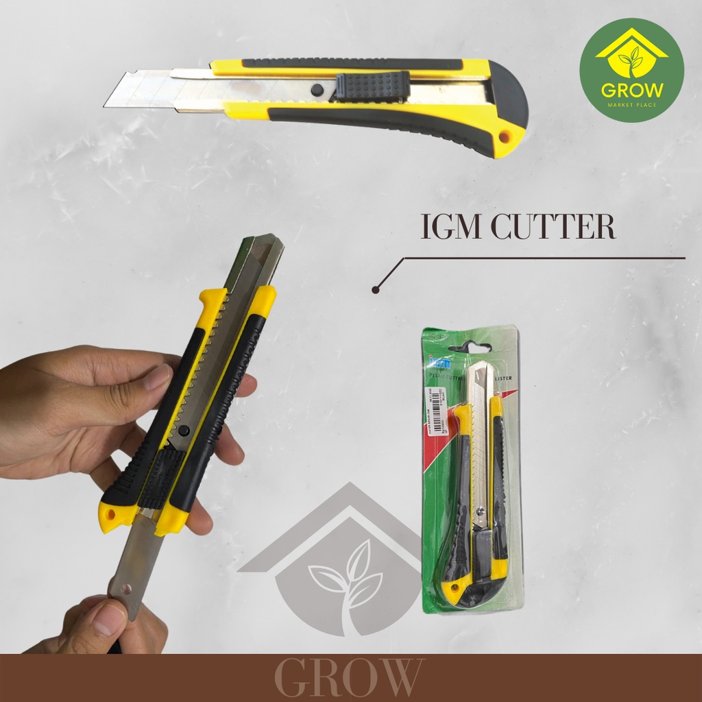 

PISAU CUTTER HANDLE BESAR IGM KUAT CUTTER BLADE Kater Serbaguna Anti Slip TERMURAH