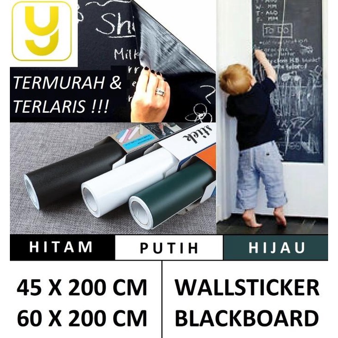 

TERMURAH Stiker Papan Tulis / Wallsticker Blackboard Whiteboard Yelo /ALAT TULIS AESTHETIC/ALAT TULIS SEKOLAH/ALAT TULIS SET/ALAT TULIS LENGKAP/ALAT TULIS ANAK/ALAT TULIS LUCU