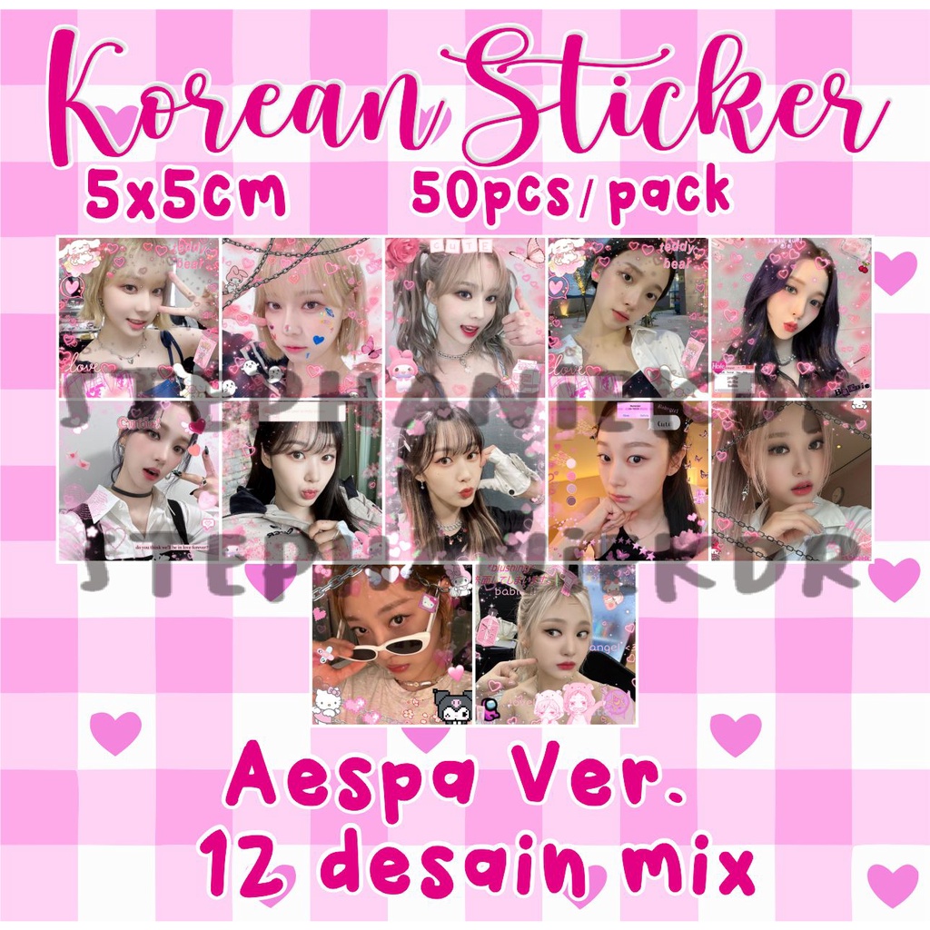 

[ VOL 5 ] STICKER DECO PINK CORE KOREAN KPOP MAILS ALA SELLKOR SCRAP BOOK DECO CUTE 5x5 FREE CUSTOM REQUEST