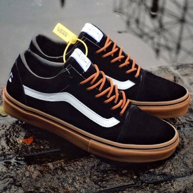 Sepatu Vans Golf Wang Black Gum Hitam Sol Karet USA Waffle ICC Sekolah Kerja Kuliah Cewek Cowok Kado Hadiah Murah Berkualitas