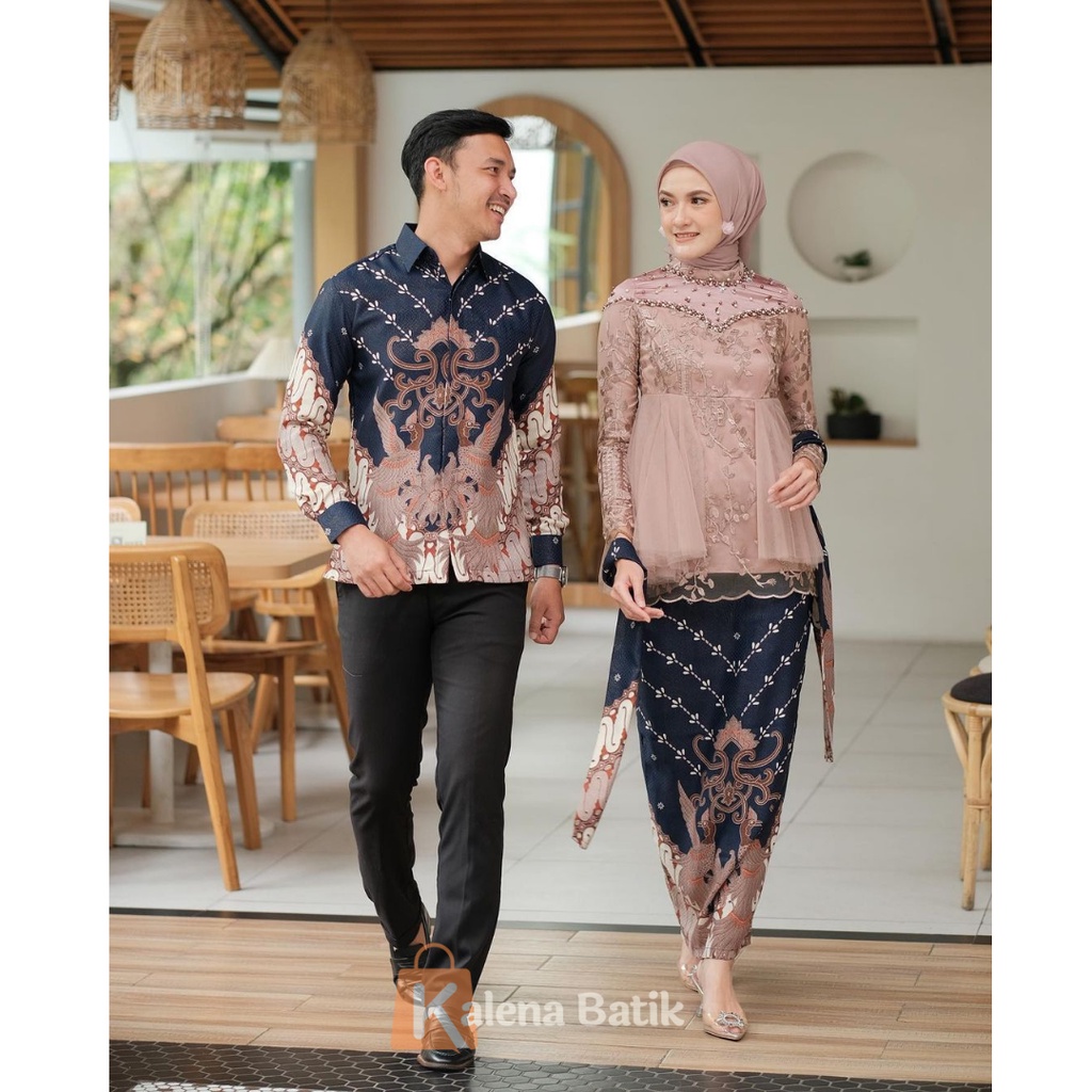 Kebaya Couple Amera Series Kebaya Batik Couple Terbaru Lamaran Wisuda Kondangan Tunangan Modern