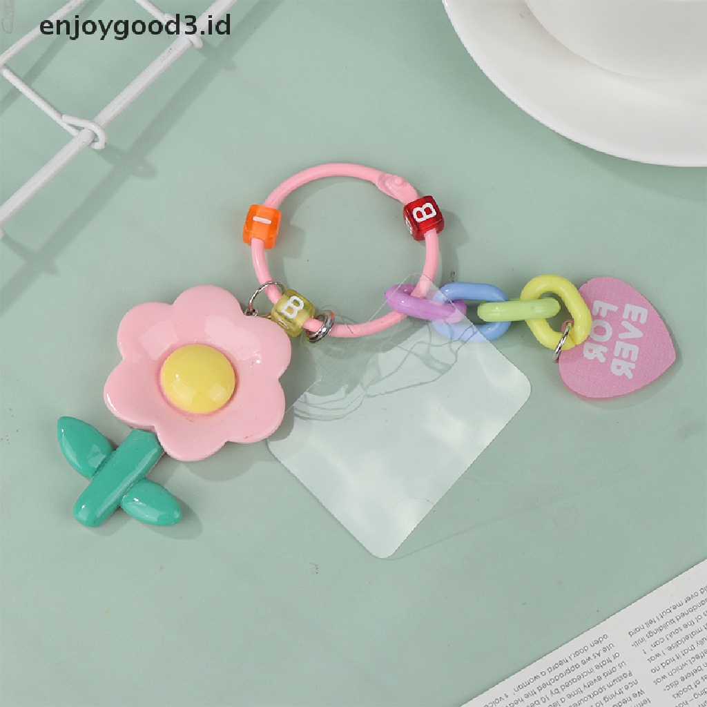 1 Pc Gantungan Kunci Bentuk Bunga Bahan Resin