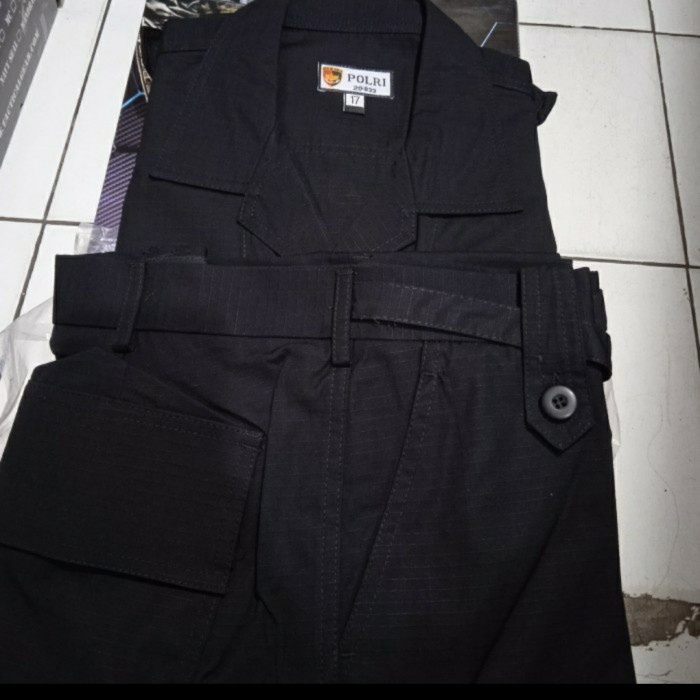 Seragam Driver Baju/Seragam Hitam Brimob Original