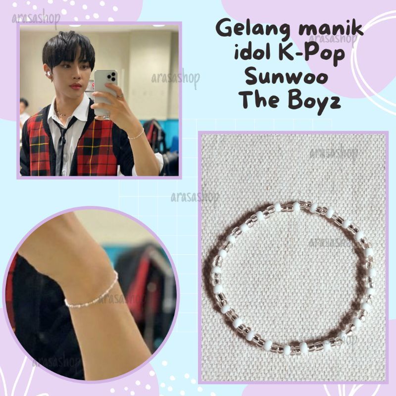 the boyz beads bracelet | THE BOYZ BRACELET | SUNWOO THE BOYZ BRACELET | GELANG HYUNJAE GELANG Q THE