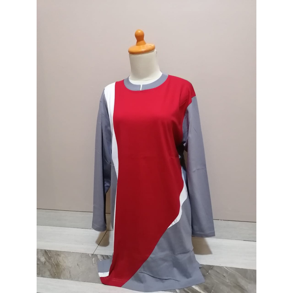 kaos alahraga//atasan tunik//kaos alahraga muslimah model tunik