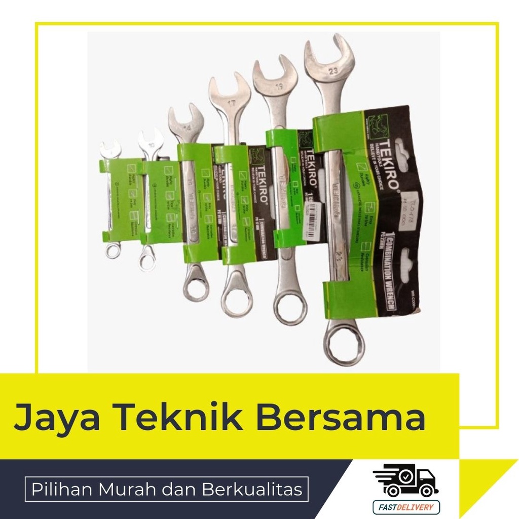 KUNCI RING PAS 8, 10, 14, 17, 19 TEKIRO / KUNCI RING PAS 8 MM , 10 MM, 14 MM, 17 MM, 19 MM TEKIRO MU