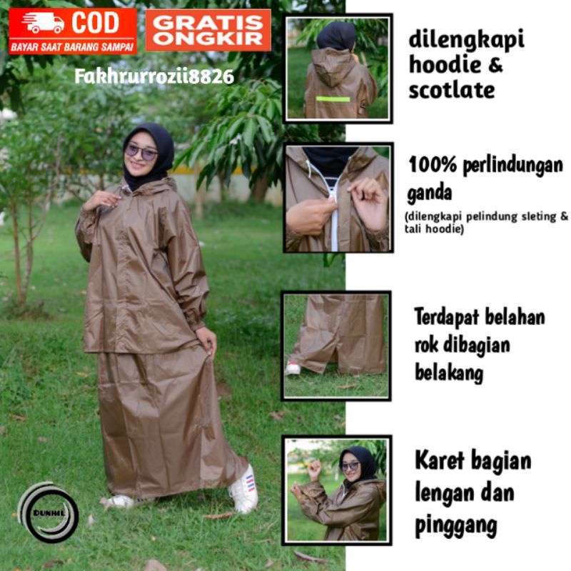 JAS HUJAN, RAINCOAT Rok/Celana Dewasa Terbaik By Dunhil Anti Rembes