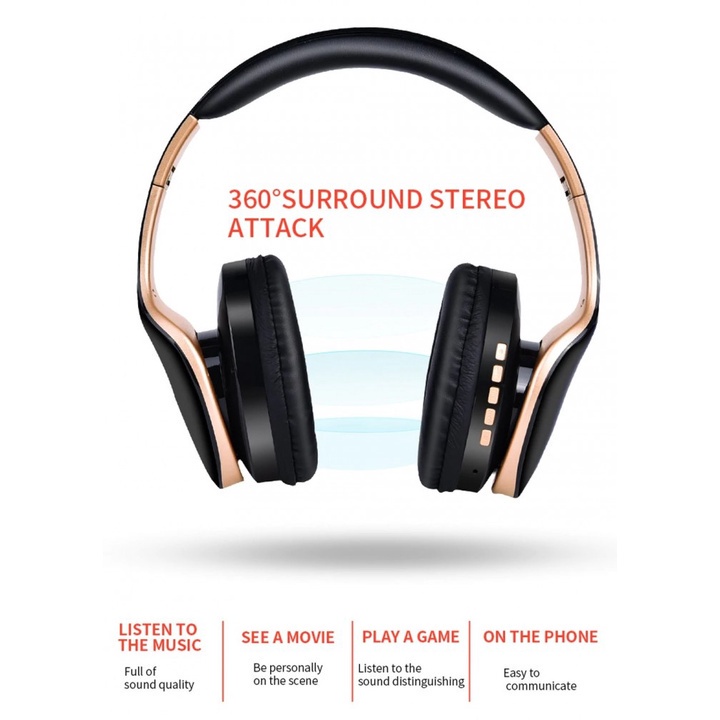 69 SN-P18 - Folding Wireless Bluetooth 4.2 Headphone with FM Radio