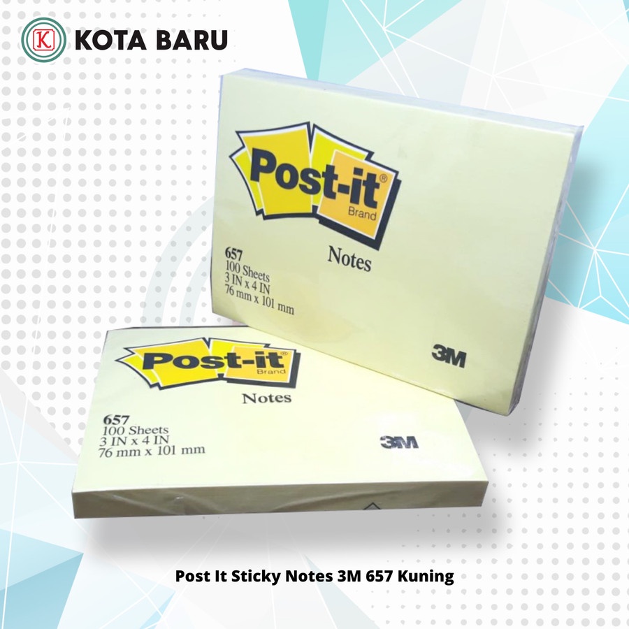 

Post It Sticky Notes 3M 657 Kuning