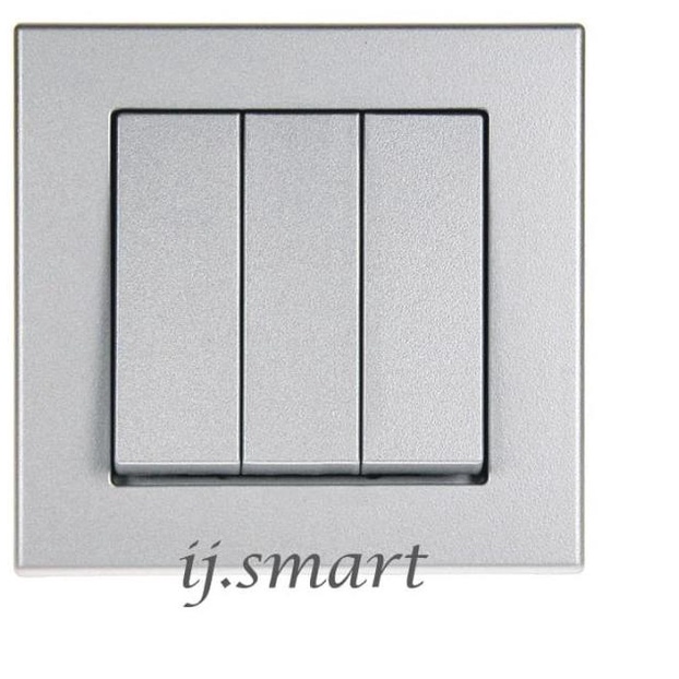 SAKLAR TRIPLE - BROCO PLANO SILVER