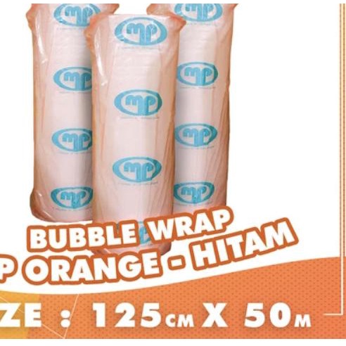 

BUBBLE WRAP MURAH ROLL 50 METER PUTIH BUBLE WRAP - DKM DELKOMAS - MP ORANGE HITAM