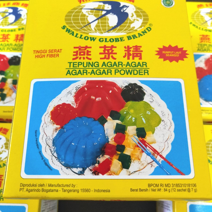 

AGAR AGAR Swallow Globe Plan Putih 7gr /Sachet