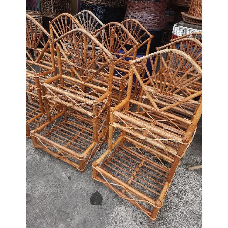 KERANJANG ROTAN PARCEL/PARSEL ROTAN 2 TINGKAT/HAMPERS LEBARAN