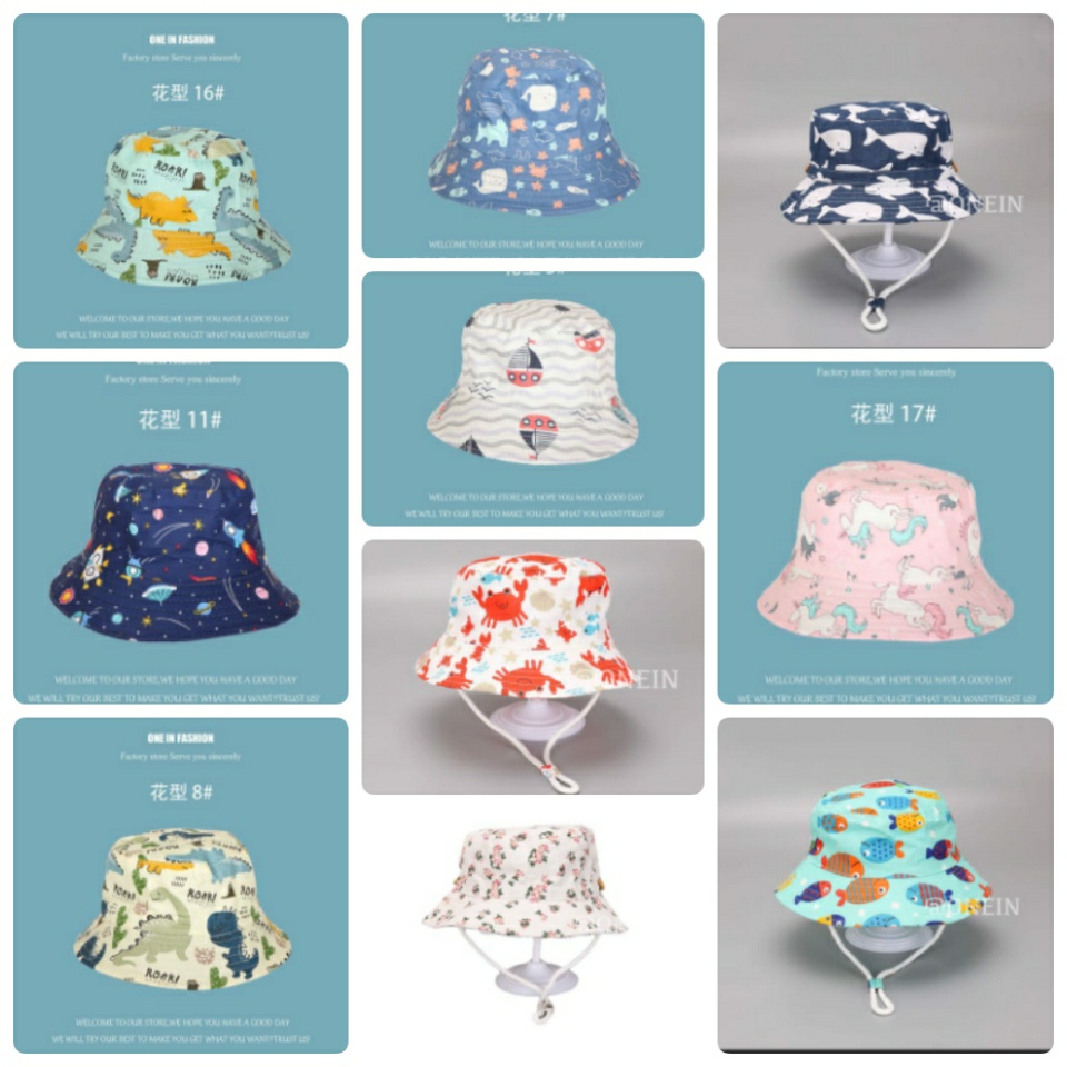 BANYAK MOTIF TERLARIS TOPI BUCKET HAT BUCKET TALI MOTIF LUCU TOPI ANAK BANYAK MOTIF