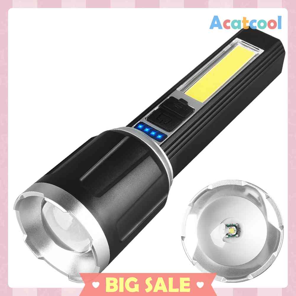 Lampu Senter LED USB Rechargeable Untuk Outdoor / Hiking / Camping / Darurat