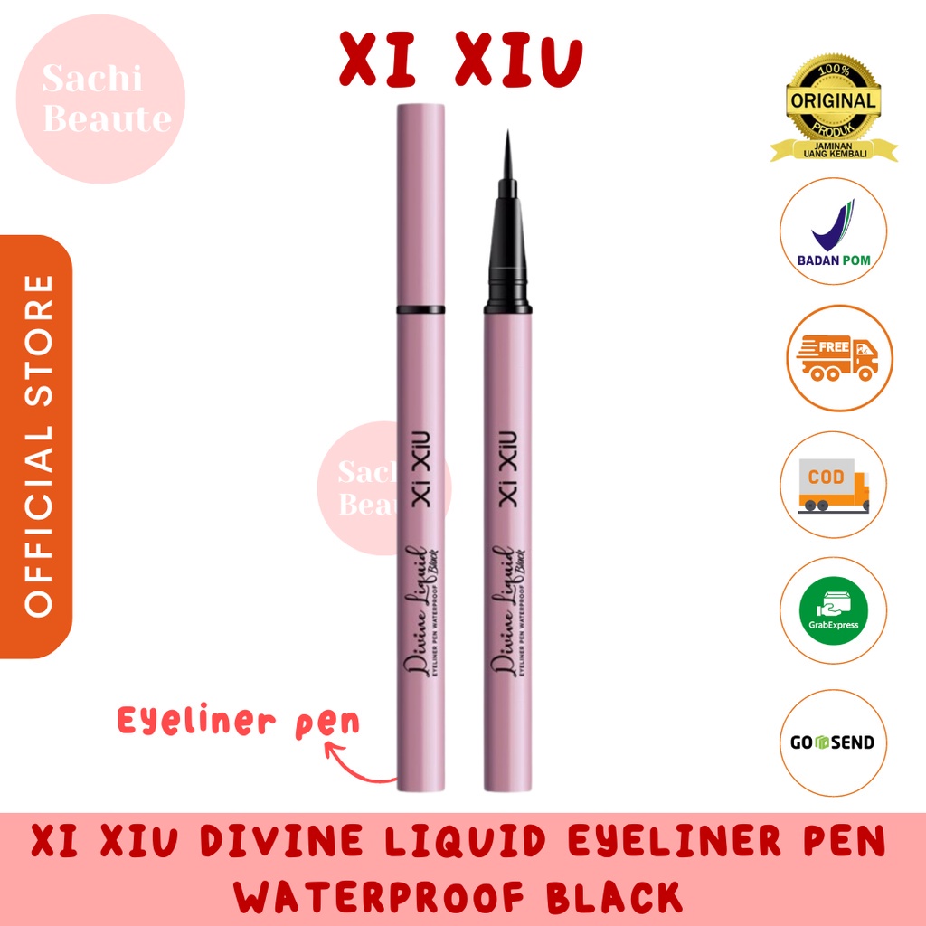 Xixiu Xi Xiu Divine Liquid Eyeliner Pen Waterproof Pulpen Eyeliner Sentuhan Akhir Intense Black