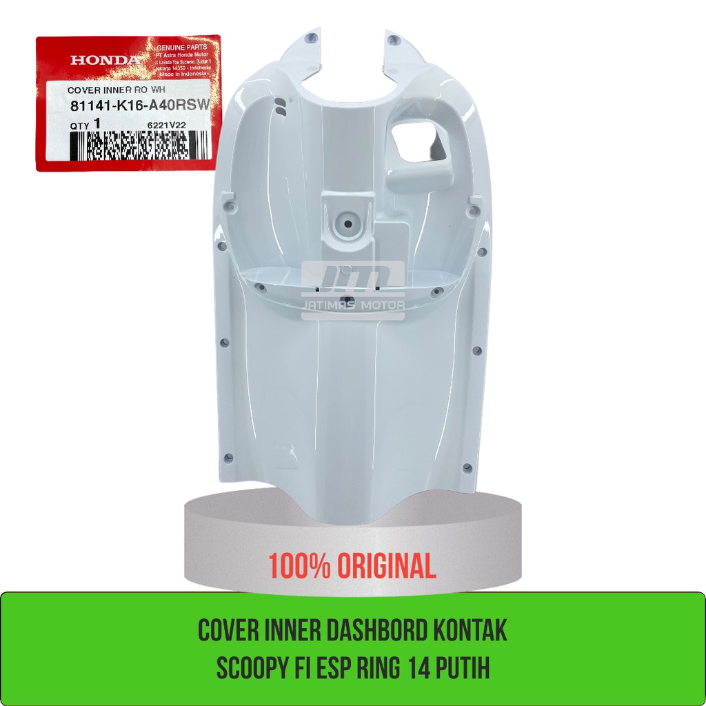 Cover inner dashboard kontak scoopy fi esp ring 14 putih 81141-K16-A40RSW