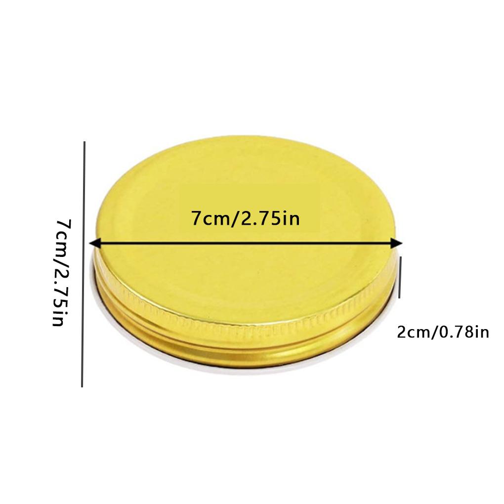 24pcs 70mm Mulut Lebar Canning Jar Sealing Replacement Caps Penyimpanan Penutup Tutup