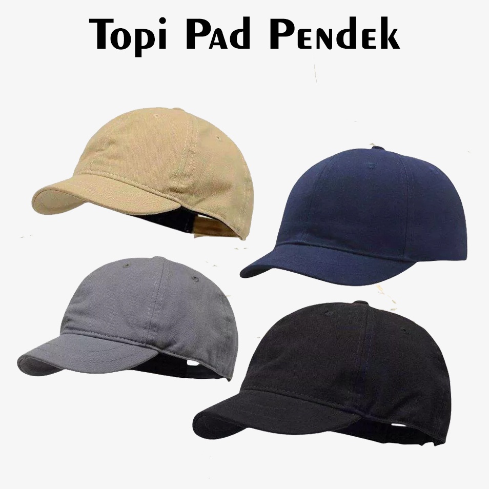 Topi Lidah Pendek Korea polos . Topi baseball distro pad pendek korea lidah pendek dewasa pria dan wanita Classic Style Japan