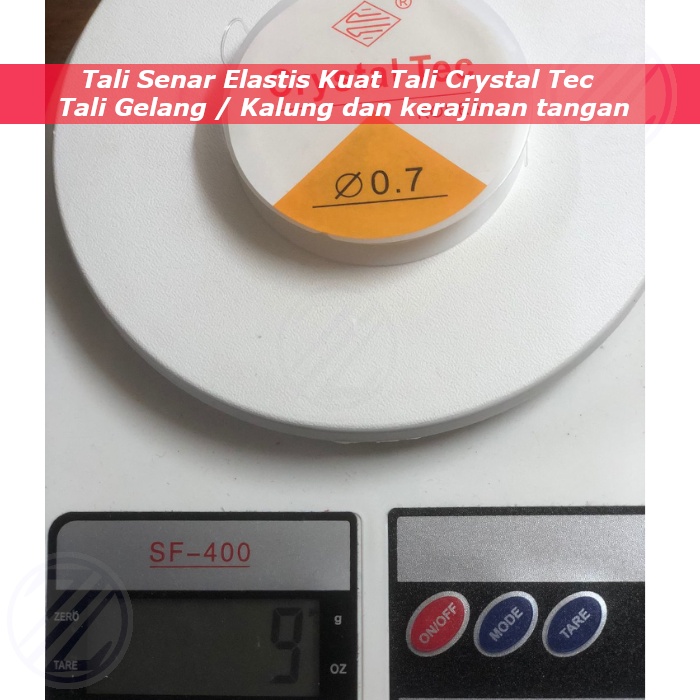 Tali Benang karet Elastis / Tali Senar / Tali Kenur/ tali gelang dan kerajinan tangan Crystal Tec