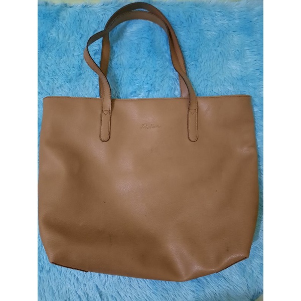 [Preloved] Tas Totebag Wanita Prior Brand Original Warna Brown Tas Matahari Murah