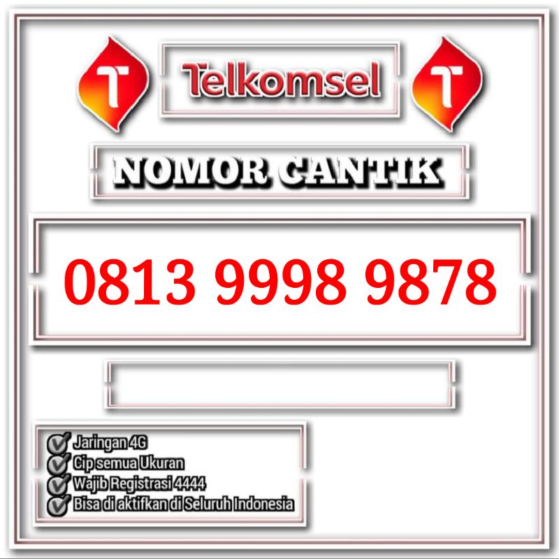 nomor cantik simpati 9998 9878