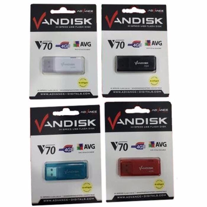 Flashdisk Vandisk V70 4GB 8GB 16GB USB 2.0 Original Garansi