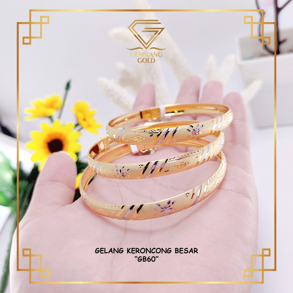 GELANG KERONCONG EMAS KADAR 375 (8K) MODEL SIMPLE GELANG BALOK KERONCONG FASHION SUPER TRENDY GELANG