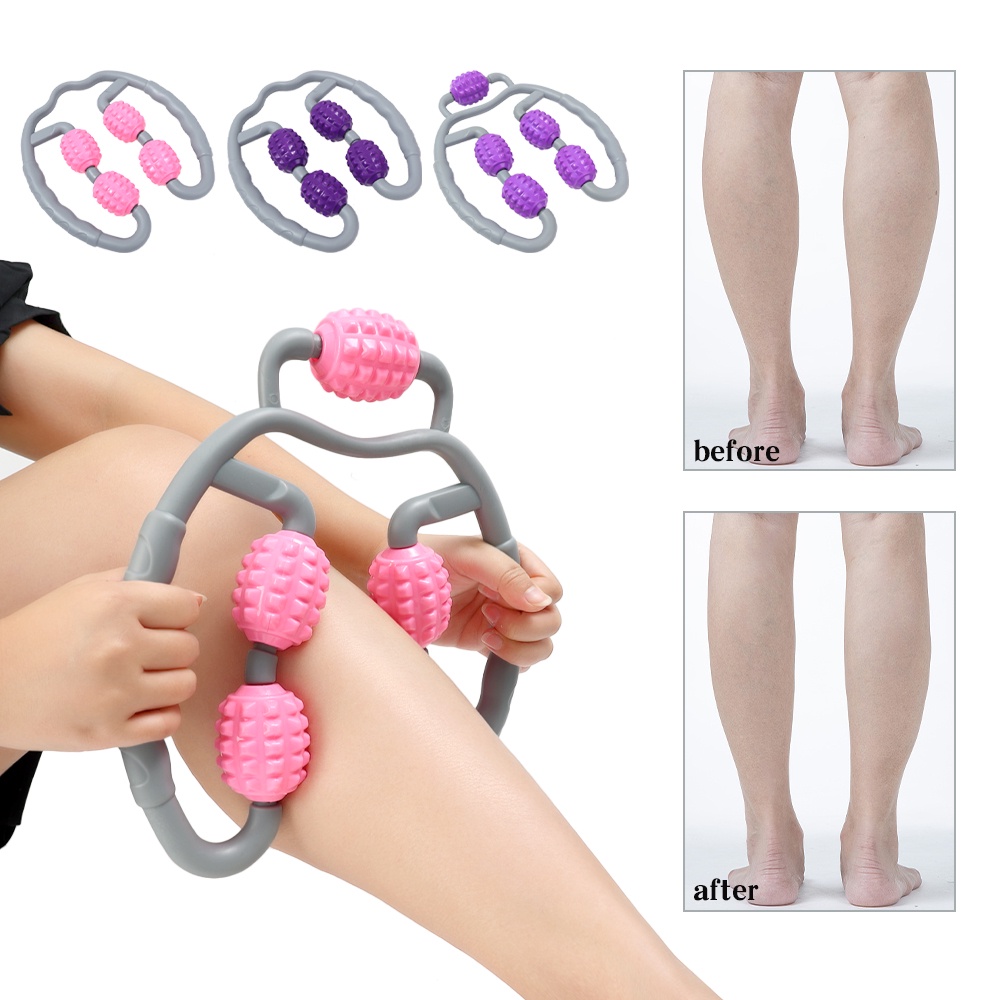 360° Roller Pijat Otot Kaki / Tubuh / Leher / Betis / Pinggang Bahan Busa Untuk Gym / Yoga / Fitness