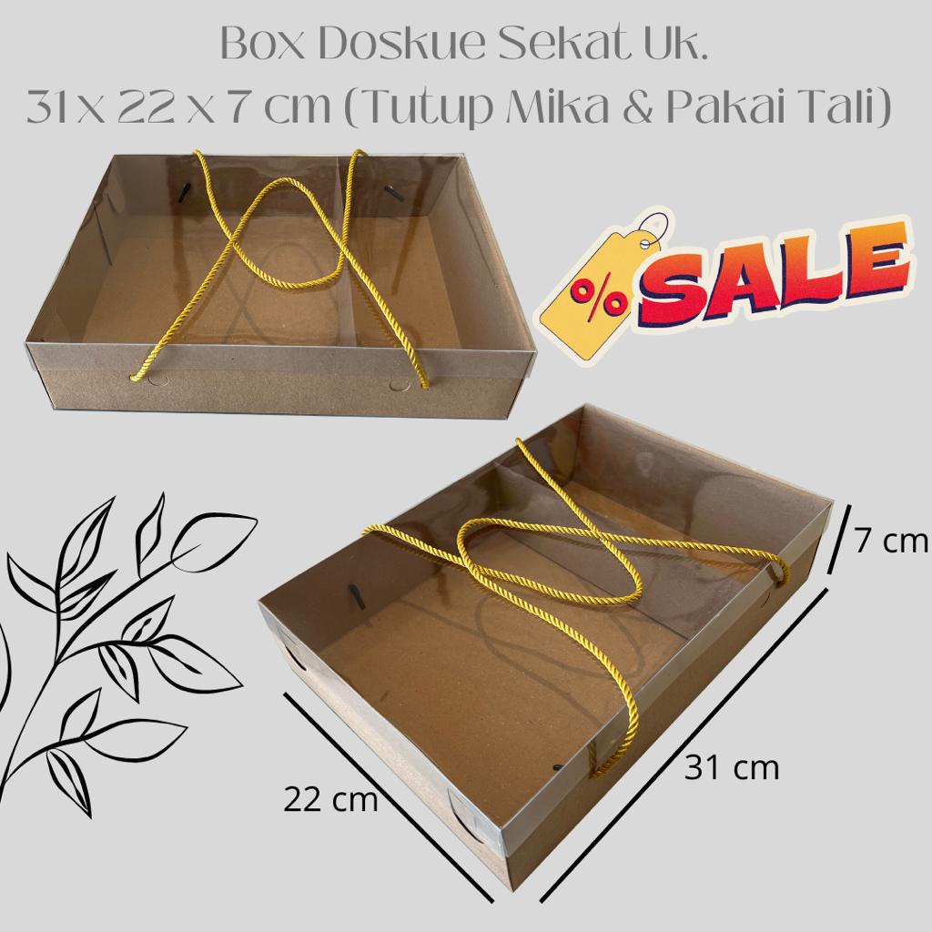 

Promo!!! Dus Nasi Cathering Kraft Coklat Tutup Mika Uk. 31 x 22 x 7 cm + Tali