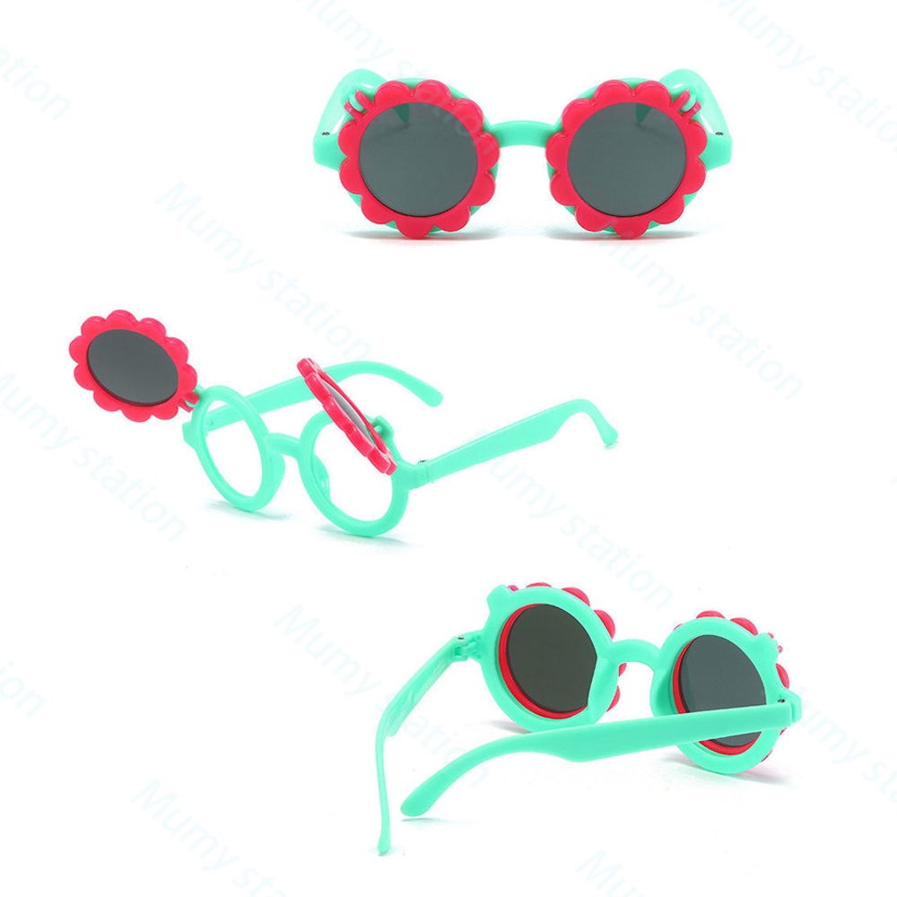 Mumystation Kacamata Hitam Anak fashion lucu korea Bunga Matahari kacamata hitam anak Anti UV