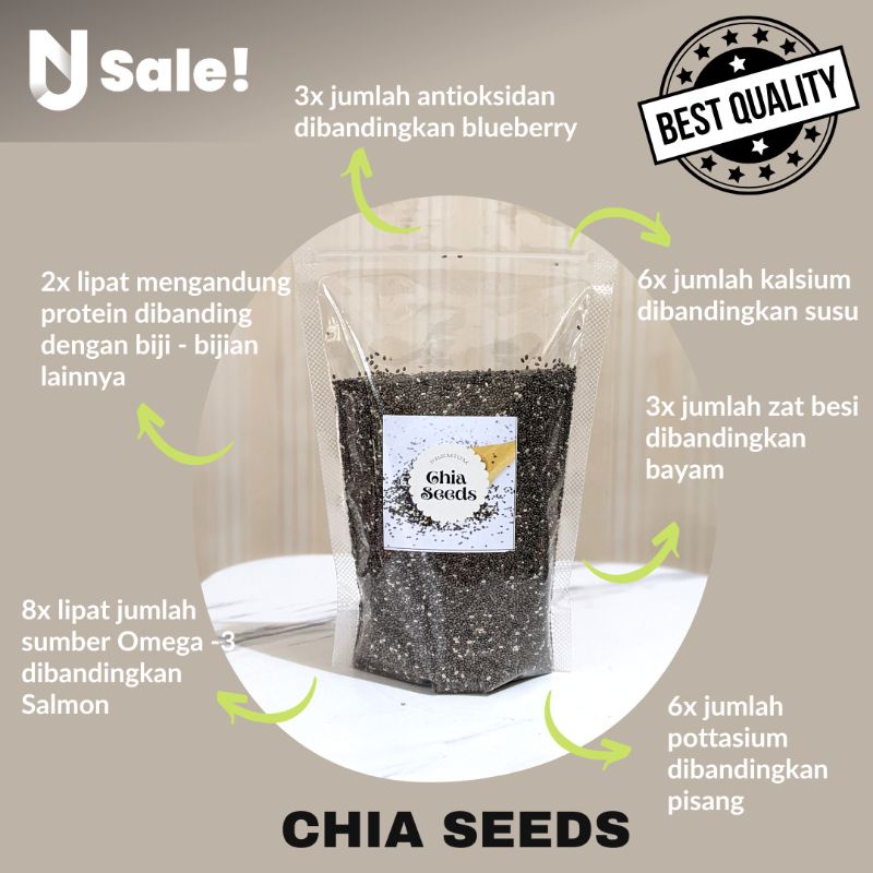 

Organic Chia Seed 100% Murni Premium - Black Chia Seed Premium