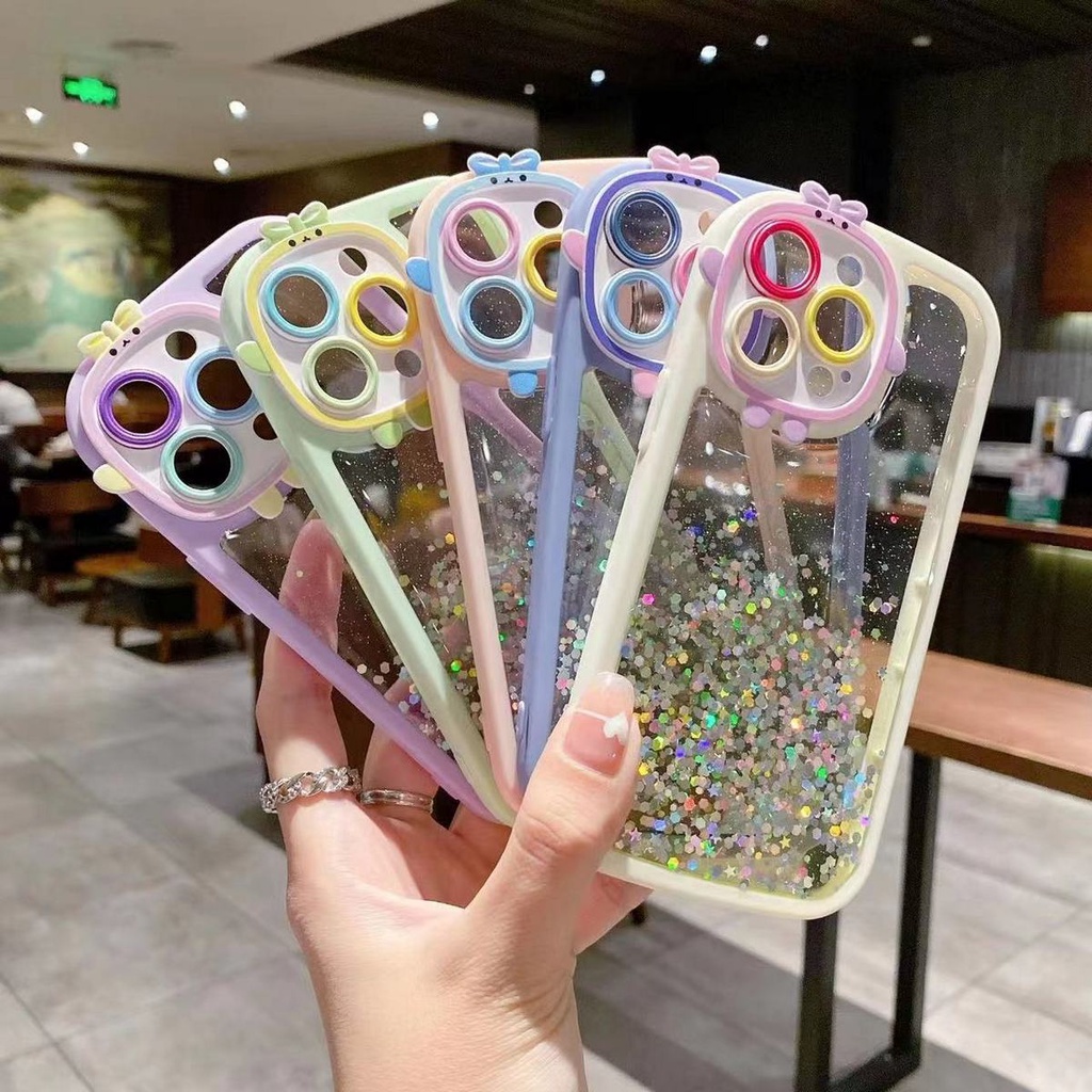 IPHONE 12 12 PRO 12 PRO MAX 13 13 PRO 13 PRO MAX 14 14 MAX 14 PLUS 14 PRO 14 PRO MAX - PITACHU PASTEL SOFT CASE JELLY RESIN GLITER BLINK&quot; CAMERA PRO