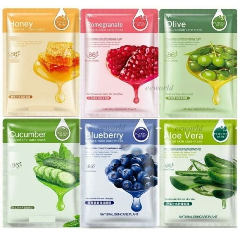 VARIAN RANDOM  BPDE FACIAL SHEET MASK / MASKER WAJAH KOREA IMPORT