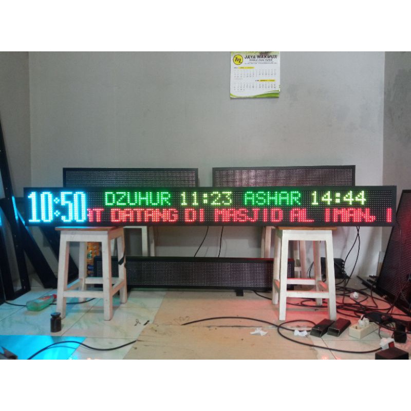 Jam Sholat Running Text RGB Full Colour Uk.200x20cm