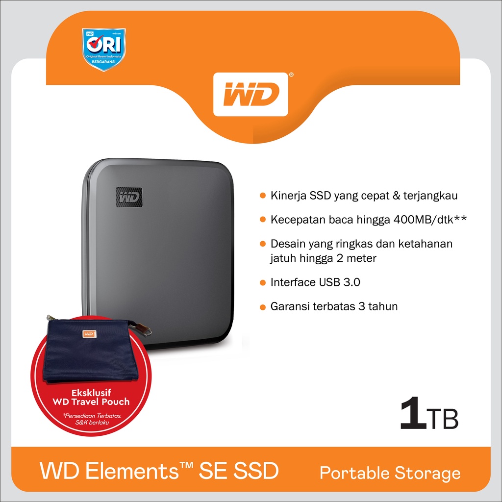 SSD WD ELEMENT 1TB PORTABLE EXT