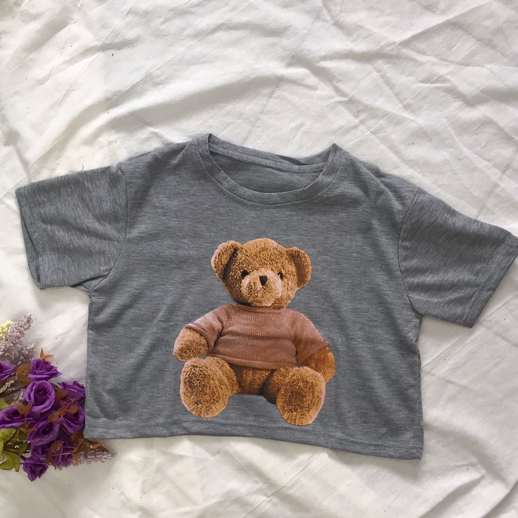 BEARSIT - Baju Kaos Wanita Crop / Baju Kaos Wanita Oversized L/XL (LLC)