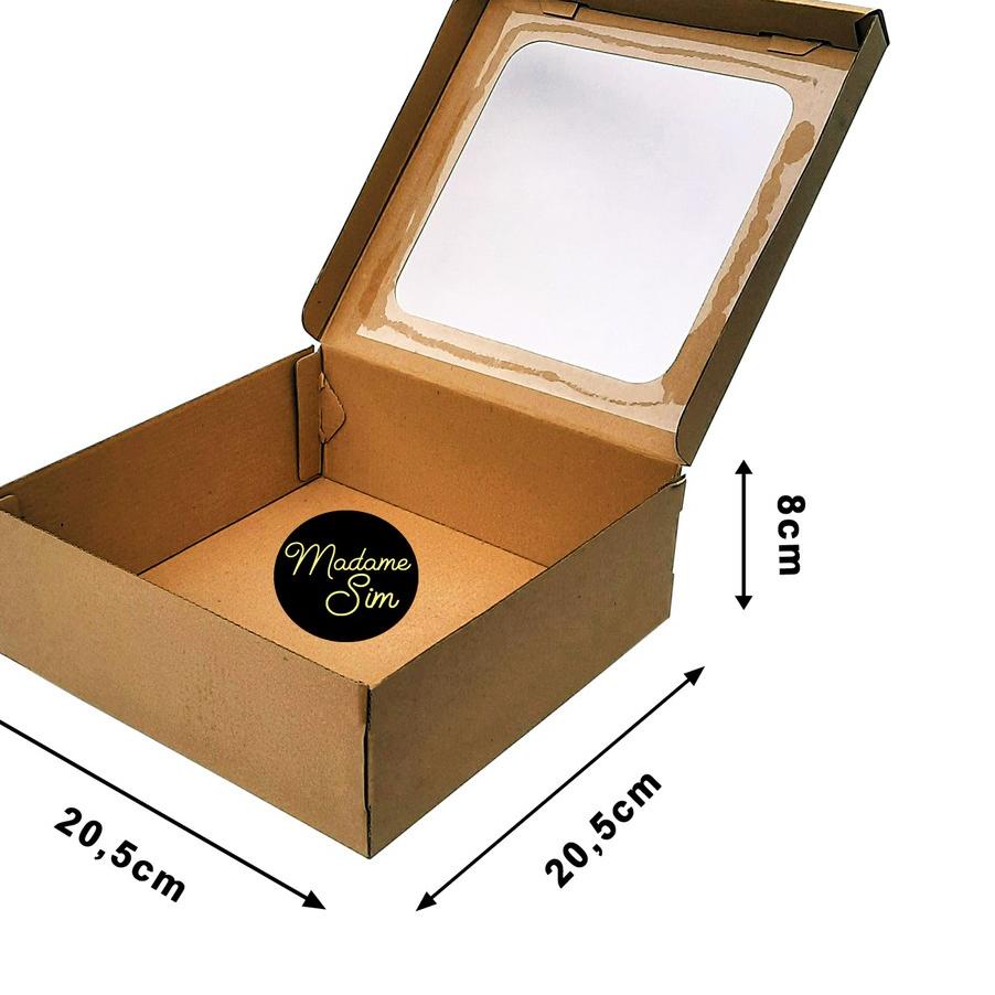 

✓ KOTAK KUE - CAKE BOX - DUS BOLU 20x20x8 - JENDELA ISI 10 PCS Berkualitas