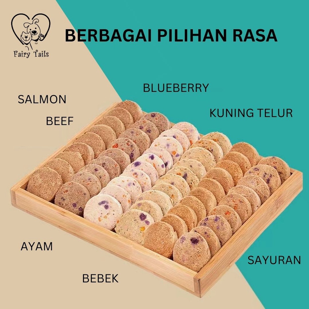 [Premium] Makanan Daging Kering Beku Meat Loaf Pie Snack Cemilan Sehat dan Lezat Untuk Anabul Kucing dan Anjing / Freeze Dried Snack for Pet Cat and Dog