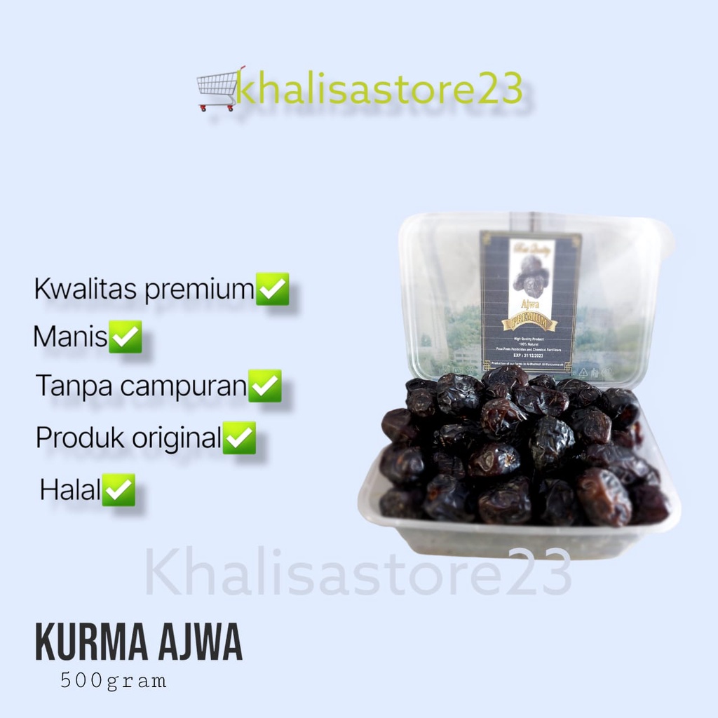 KURMA AJWA /KURMA NABI 500GR [KEMASAN TOPLES] /AJWA JUMBO /PREMIUM