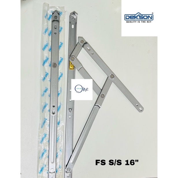 (Dekson / Dekkson) Engsel Casement Jendela Aluminium FS SS 16" (inch) Friction Stay