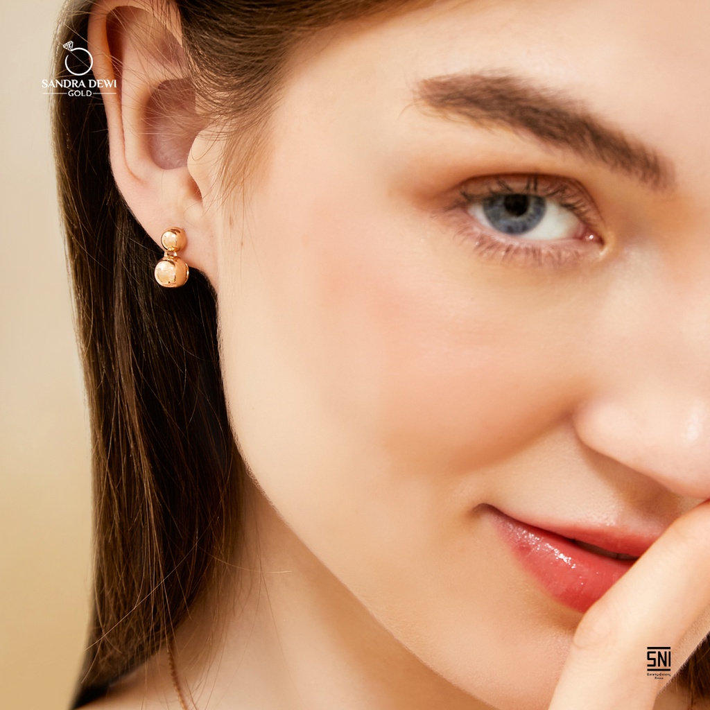 Anting Sandra Dewi Gold Golden Sphere Collection EA220668