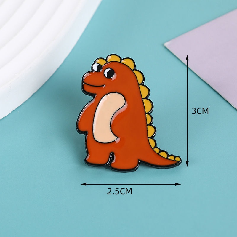 Bros Pin Enamel Desain Kartun Dinosaurus Untuk Anak