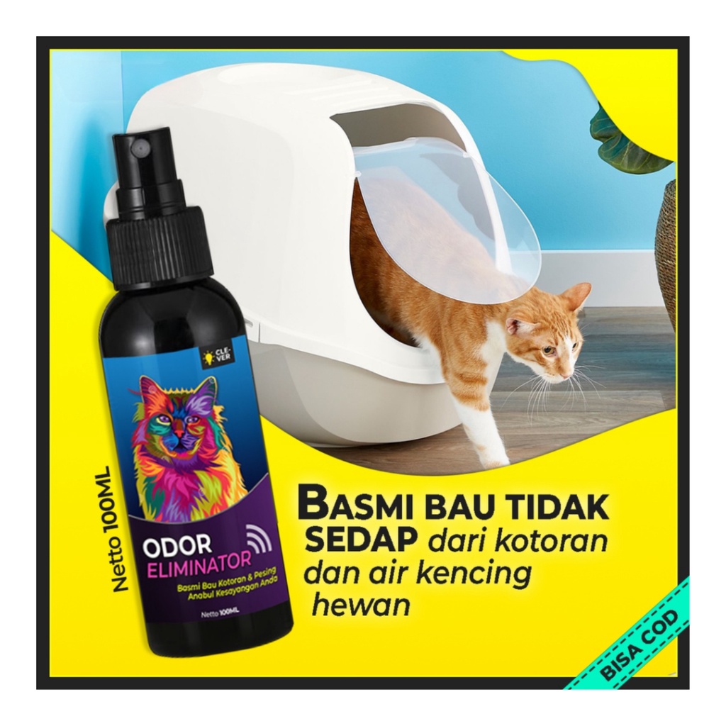 ODOR ELIMINATOR 100mL - Penghilang Bau Pesing Pipis/Urine/BAB &amp; Pewangi Kandang Kelinci Kucing &amp; Anabul [ CS ]