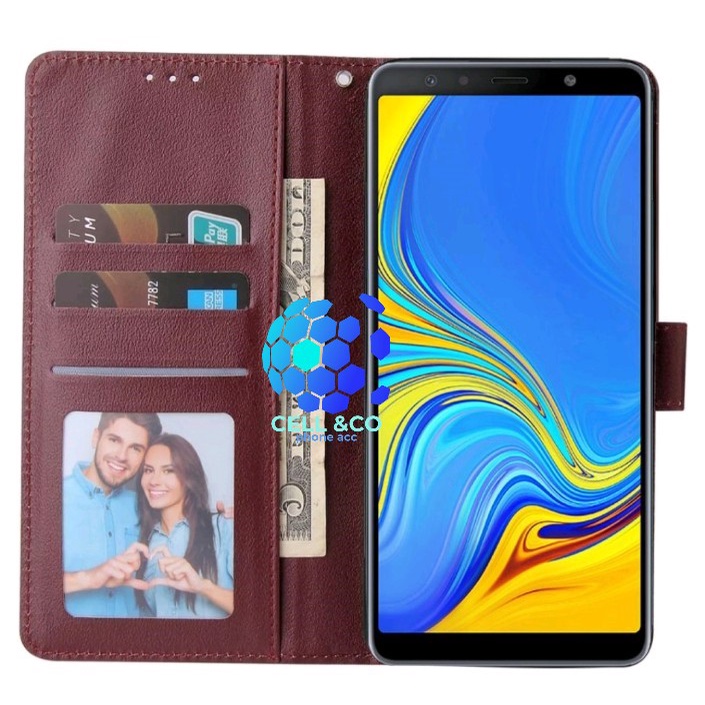 FLIP COVER SAMSUNG A9 2018 LEATHER WALLET PREMIUM FLIP CASE BUKA TUTUP KESING HP CASING FLIP CASE WALLET SAMSUNG GALAXY A9 2018