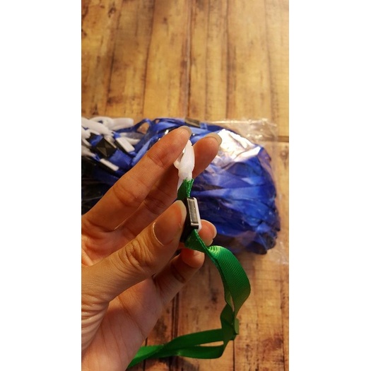 Tali ID Card Cantol Bahan Plastik - Tali Gantung ID Card + Cantolan - Merah