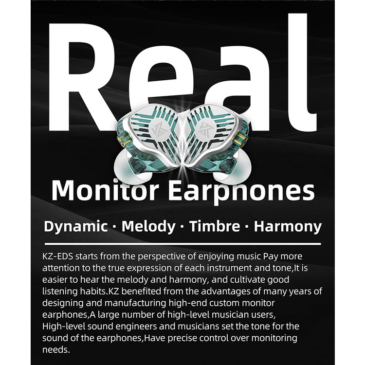 KZ EDS IEM Earphone In Ear Monitor Single Dynamic Driver Hifi with mic Headset